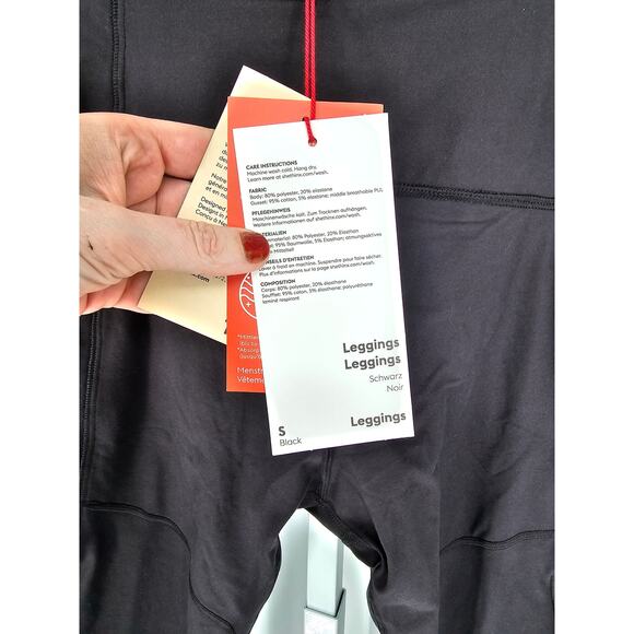 Thinx Women's Black Mid Rise Skinny Elastic Waist Casual Leggings Pants Size S - Picture 3 of 5